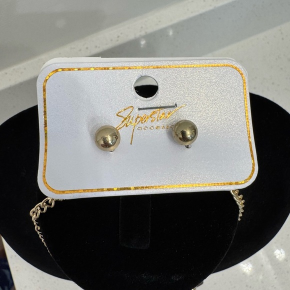 Gold and Brown Wood Statement Necklace Fashion Jewelry Matching Earrings - Picture 2 of 2